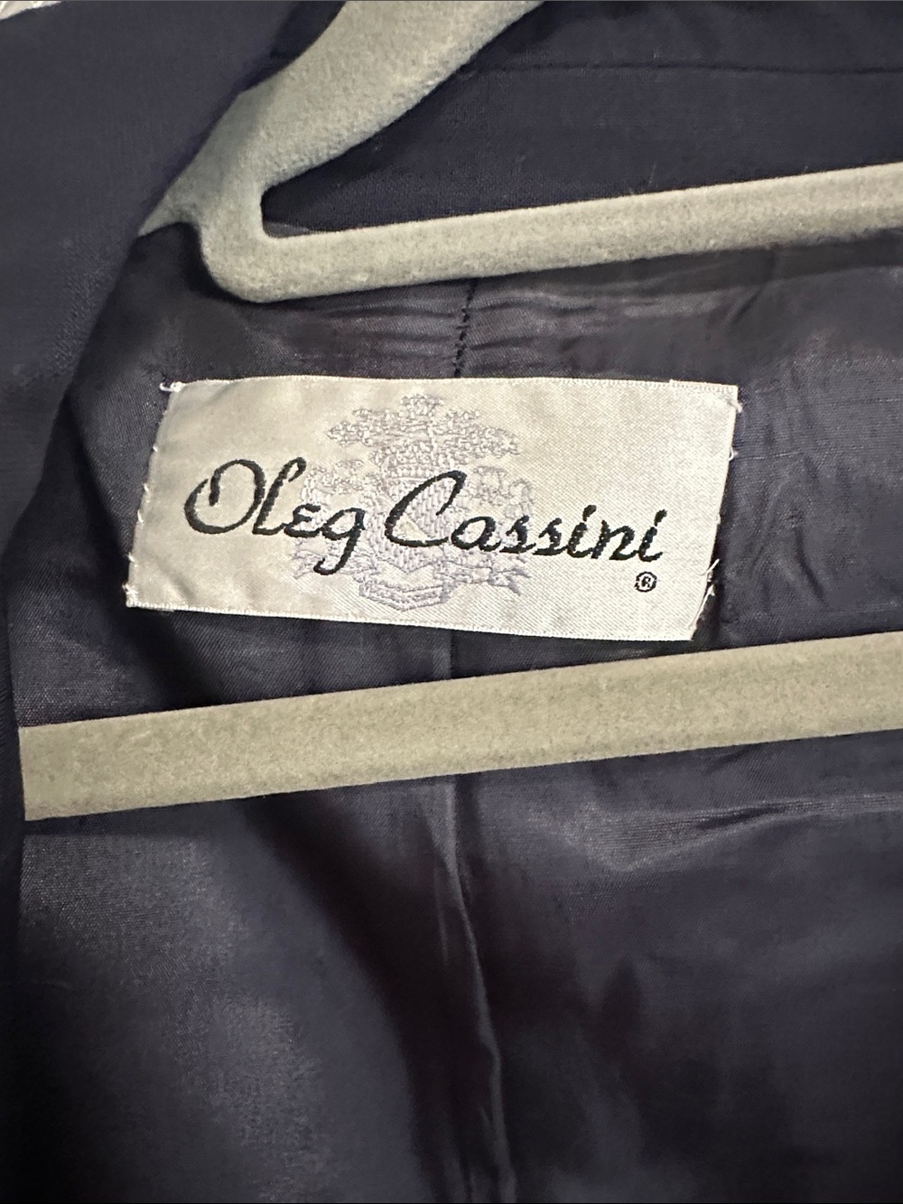 Oleg Cassini Vintage Classic Dark Navy Three-Button Women's Blazer - Picture 8 of 9